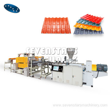 plastic glazed roof tile extrusion machine